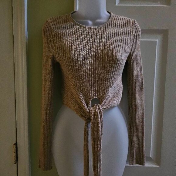 Significant Other Liv Tie-Waist Knit Crop Top US 4 - Picture 6 of 12